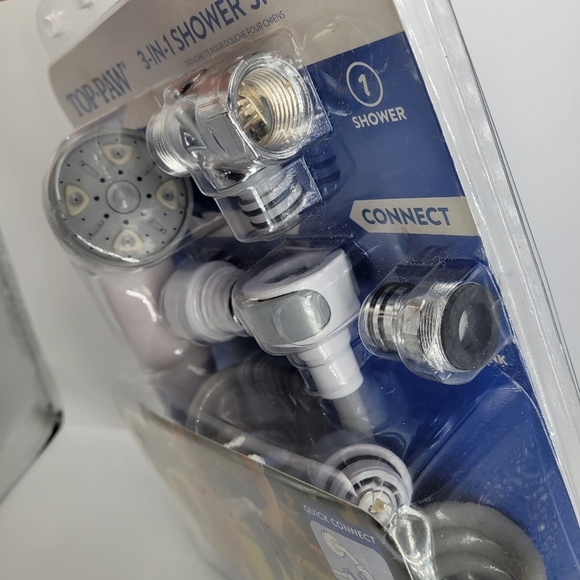Top Paw 3-In-1 Shower Sprayer Quick Connect Indoor Outdoor New Sealed - Picture 5 of 9